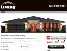 Tablet Screenshot of laceybricksandroofing.com.au